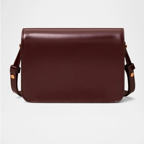 TORY BURCH Robinson Spazzolato Convertible Shoulder Bag in Tempranillo like new - Picture 2 of 2